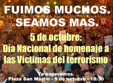 Afya Ppa 5 De Octubre Día Nacional De Homenaje A Las Víctimas Del Terrorismo