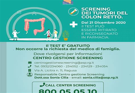 Screening Dei Tumori Del Colon Retto ASP E Farmacie Alleate Nella