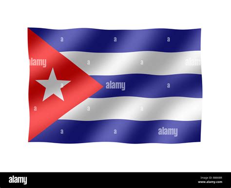 Cuba Cuban Flag Waving Stock Photo - Alamy