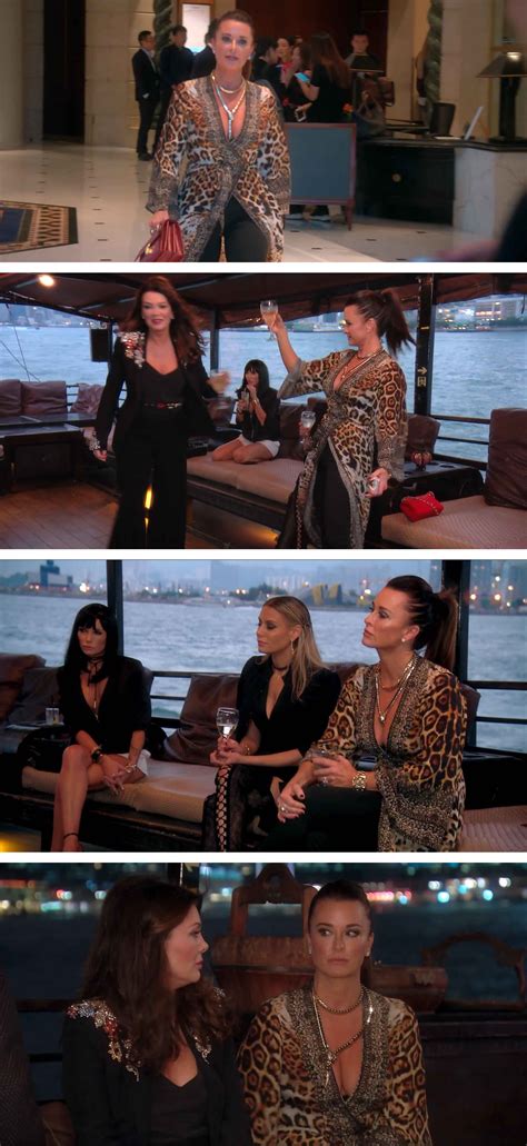 Loving How Kyle Richards Styles Her Leopard Wrap Maxi on RHOBH Hong Ko ...