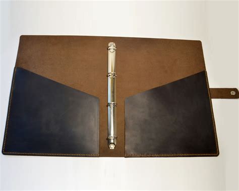 Leather 4 Ring Binder A4 Leather Four Ring Binder For A4 Paper Soft