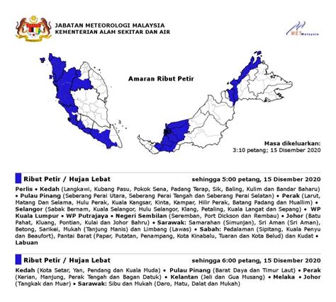 Awas Ribut Petir Dan Hujan Lebat Dijangka Membadai Kebanyakkan Negeri