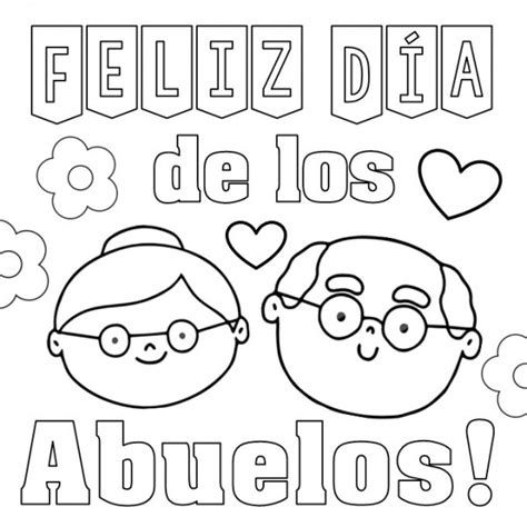 Dibujos Día del Abuelo para colorear descargar e imprimir Colorear