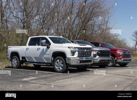 Plainfield Circa April 2023 Chevrolet Silverado Pickup Truck Display