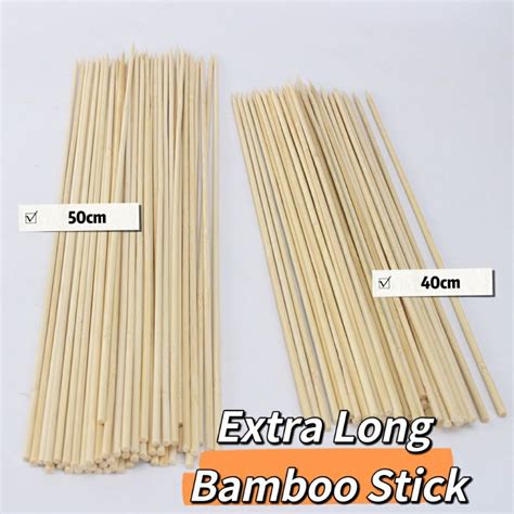 40cm 50cm Extra Long Bamboo Stick Skewer For Bouquet Snack Flower Lidi