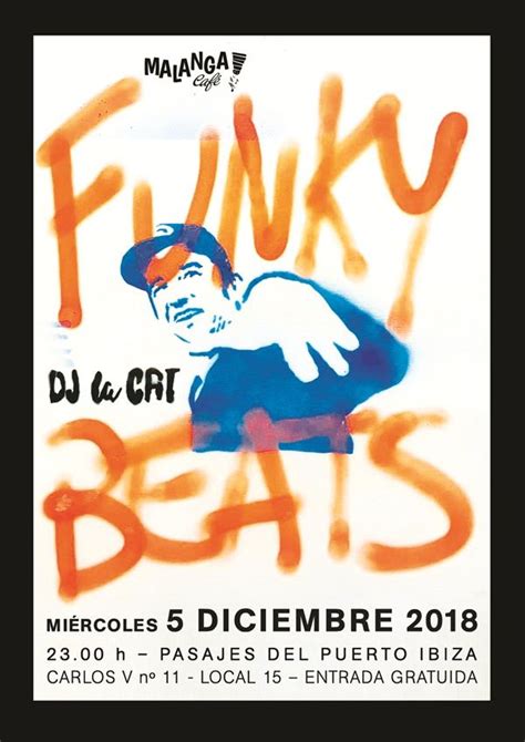 DJ La CAT Funky Beats Cat Club Club Flyers Funky