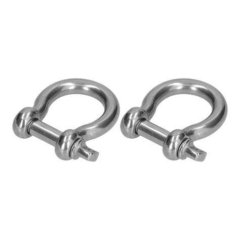 Screw Pin Anchor Shackle Bow Shape 304 Stainless Steel Chain Wire Rope Connector Lifting