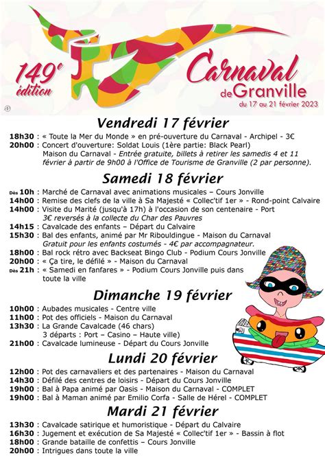 Carnaval De Granville 2023 La Manche Ses Ports Les Plages