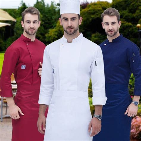 Food Service Long Sleeve Chef Jacket Professional Head Chef Uniform Restaurant Hotel Kitchen