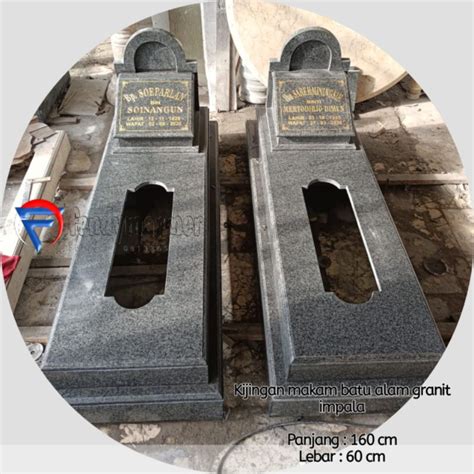 Jual Kijingan Makam Batu Alam Andesit Granit Impala Bintik 160x60