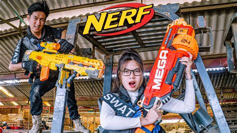 Nerf War Movies Action S W A T Team Nerf War Gunfight Smuggle Guns