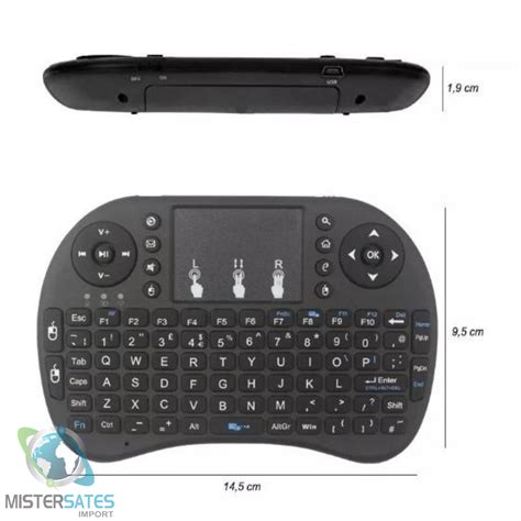 Mini Teclado Wireless Touch Pad Pc Android Tv Smart Sem Led