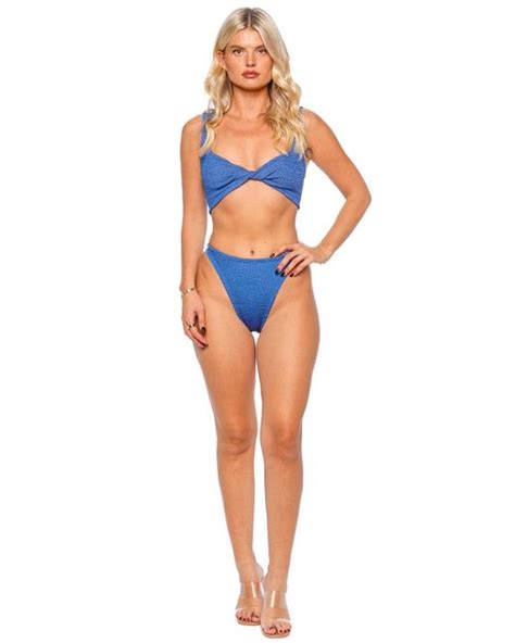 Hunza G Juno Twist Bikini Set In Blue Lyst