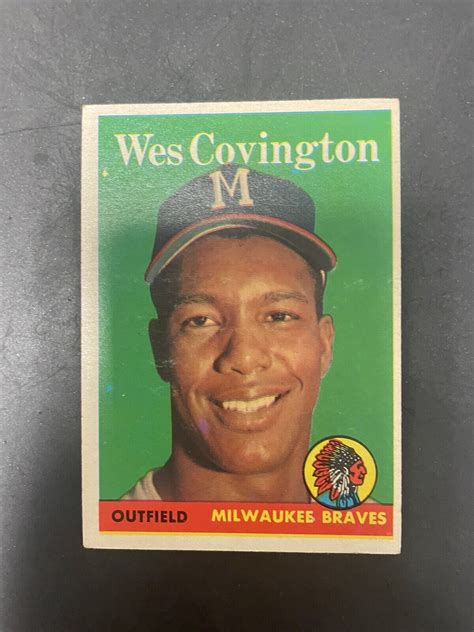 Topps Baseball Wes Covington Milwaukee Braves Ebay