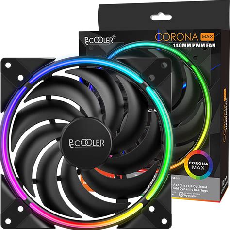 pccooler pc  rgb led pwm fan  duo side halo india ubuy