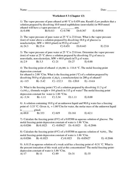 Phase Diagram Worksheet Answers Key