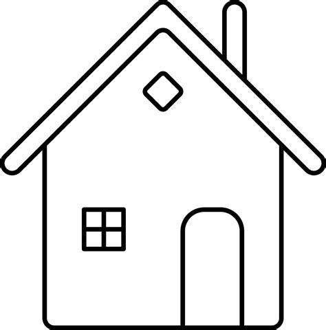 Black Line Art Illustration Of Hut Icon 24143820 Vector Art At Vecteezy