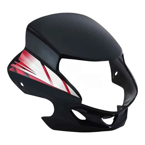 Head Light Visor Mask Hero Hf Deluxe Type Black Red Stk Indian