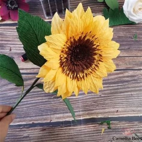 How To Make Crepe Paper Sunflower