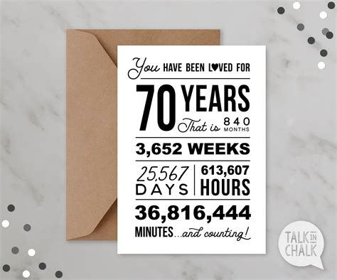 Free Printable 70th Birthday Cards