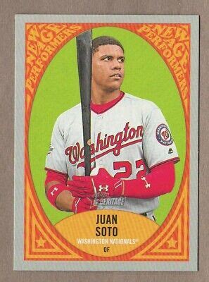 Juan Soto Topps Heritage New Age Performers Insert Card Nap