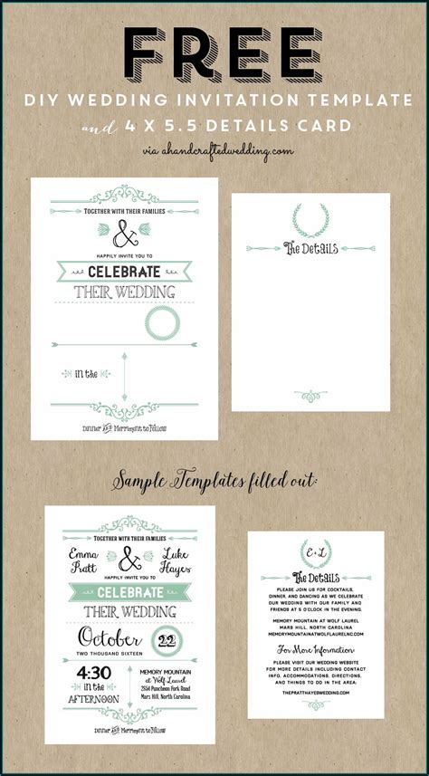 Wedding Invitation Templates Free - Invitations : Resume Template ...