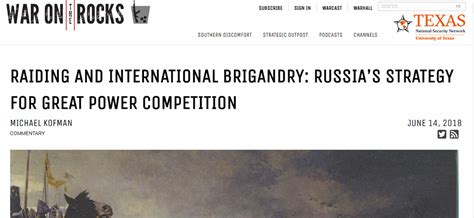 Russia's Strategy for Great Power Competition