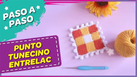 TUTORIAL PUNTO TUNECINO ENTRELAC A CROCHET PASO A PASO YouTube