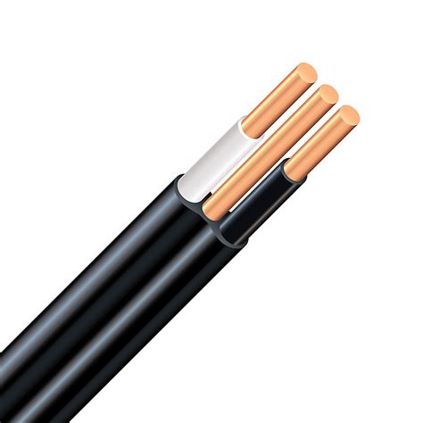 Southwire Nmwu Copper Underground Electrical Cable 142 Black 10m The