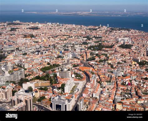 Aerial View Of Lisbon Portugal Europe Stock Photo Alamy