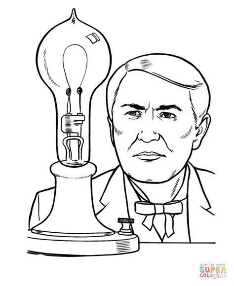 Thomas Edison coloring page | Free Printable Coloring Pages