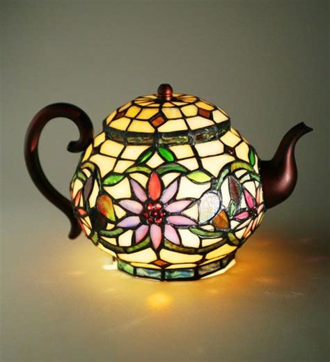 Tiffany Teapot Accent Lamp 8995