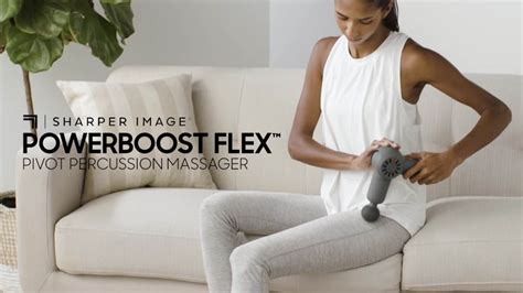 Sharper Image® Powerboost Flex™ Pivot Percussion Massager Includes 6 Speeds And 4 Different