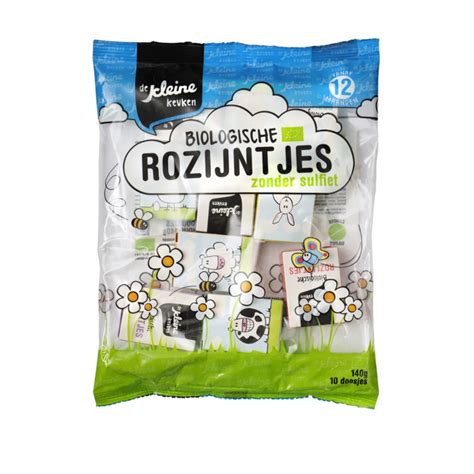 De Kleine Keuken Biologische Rozijntjes Zak 10 X 14 Gram