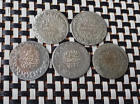 Collecters Item Lot Of Authentic Ottoman Silver Coins Para