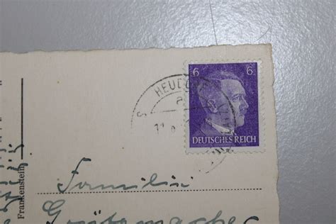 Briefmarke Deutsches Reich 6 Pfennig Adolf Hitler 1941 Postkarte G5262