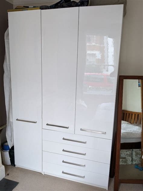 Ikea Wardrobe White Gloss Wardrobe And Drawers In Wimbledon London Gumtree