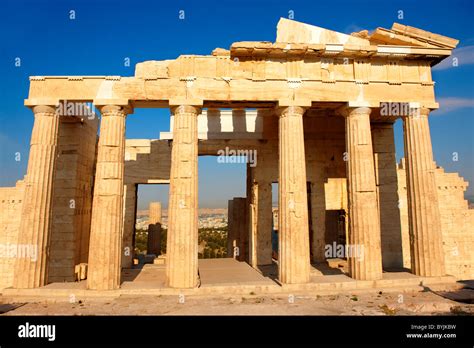 The Propylaea, The monumental gateway to the Acropolis, Athens, Greece ...