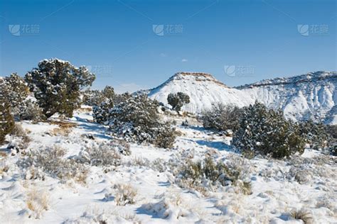 雪 十二月 沙漠 大章克申 天空 水平画幅 地形 无人 蓝色