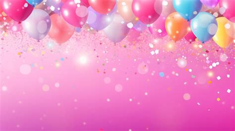 Premium AI Image | Rainbow pink colour birthday background summer sparkle