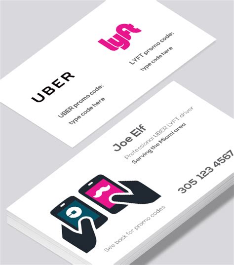 Uber And Lyft Business Card 2 Modern Design