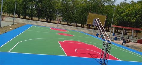 Outdoor Matte Acrylic Synthetic Sports Flooring For Basketball Court