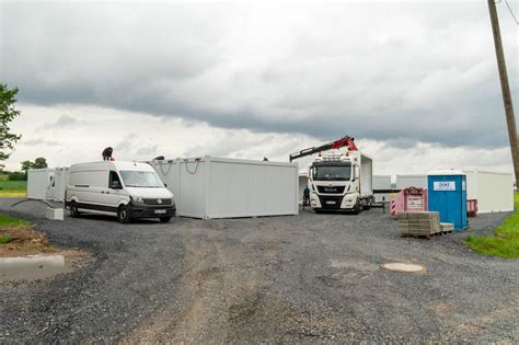 F R Gefl Chtete Neue Container Unterkunft Am Lanneshof In K Nzell Im