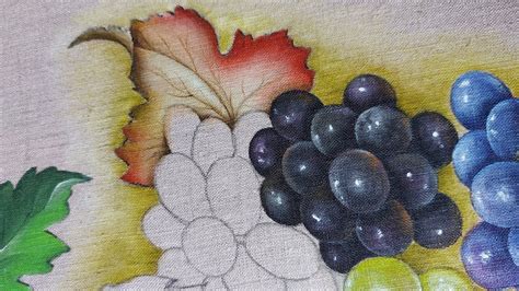 Pintura De Folhas E Uvas Em Tecido Parte Youtube