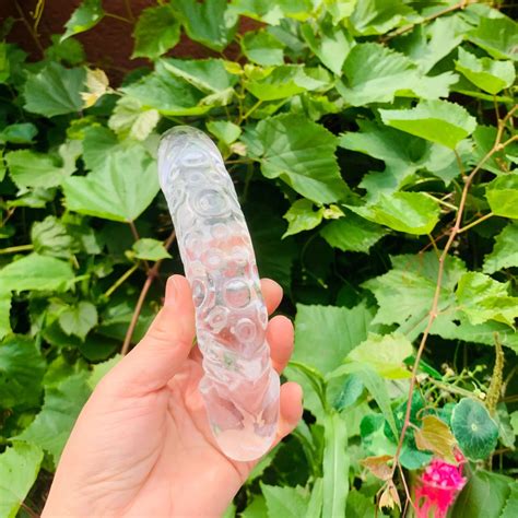 Hand Made Natural Crystal Yoni Dildo Massager Healing Crystal Rose