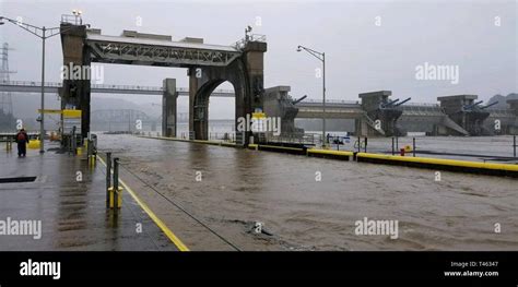 High Water Event Emsworth Locks And Dam On The Ohio River Feb 2019