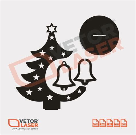 Vetor Árvore de Natal para corte a Laser em MDF 0006