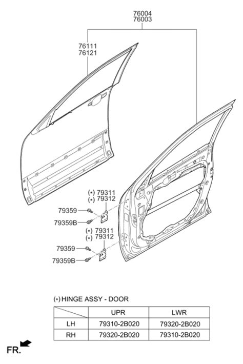 761212J010 Genuine Kia Panel Front Door Outer RH