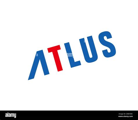 Atlus, rotated logo, white background Stock Photo - Alamy