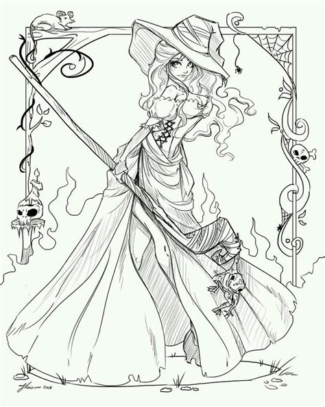 Halloween Witch Coloring Pages Coloring Book Art Halloween Coloring